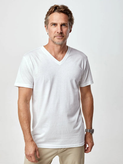 All White V-Neck 5-Pack